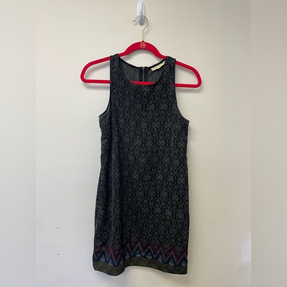 Urban Outfitters Staring at Stars Black Ikat Boho Tribal Shift Mini Dress Sz S